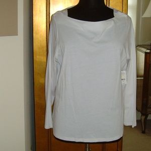 Lord & Taylor Woman White Cotton Tunic Pullover - BRAND NEW